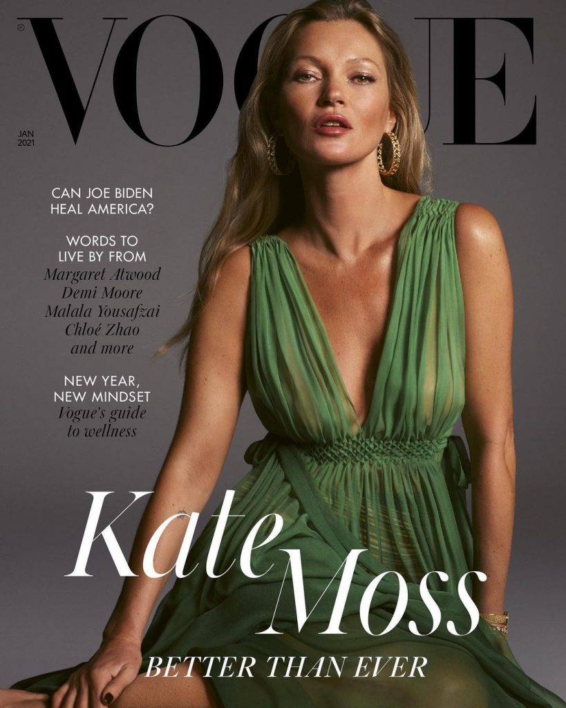 46-летняя Кейт Мосс снялась для обложки британского VOGUE