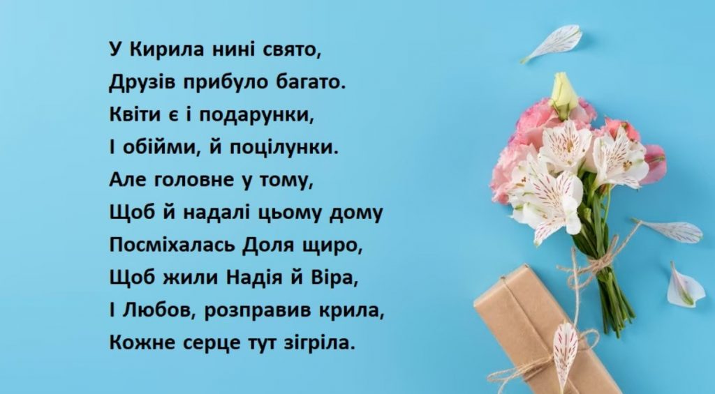 З іменинами Кирила