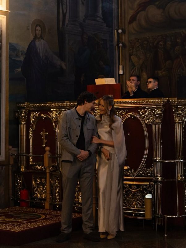 Леся Нікітюк і її наречений Дмитро Бабчук похрестили сина