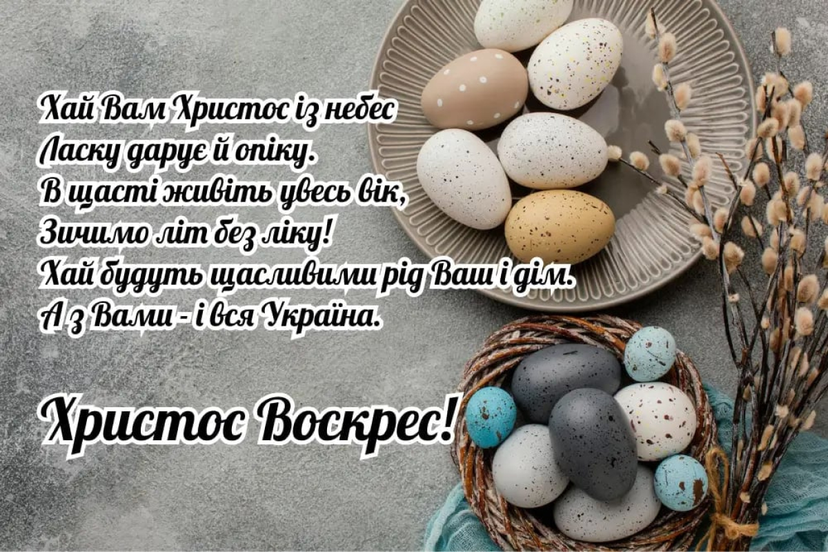 Привітання з Великоднем